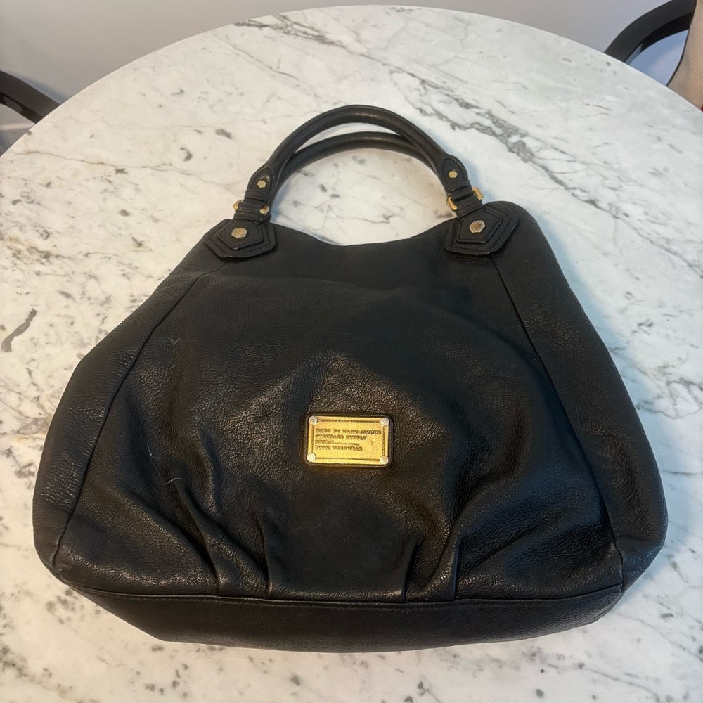 Vintage Y2K Marc Jacobs Large Black Leather Bag